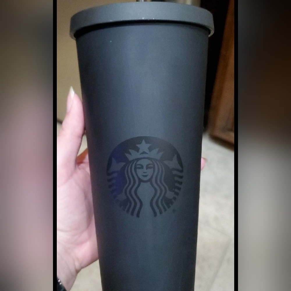 Rare Venti Matte Black Starbucks Tumbler